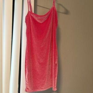 Pink Velvet Slip Dress